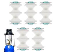 Pacciamature per lanterne al propano, 5 set di mantello di luce al propano per esterni | pacciamatura leggera a 3 strati con 2 clip di montaggio per pic-nic, tour di guida a