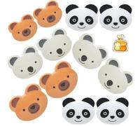 Pacco 12 Pinze Chiudi Pacco a Clip Forma Panda,Orso e Koala, Chiudere Sacchetti Buste Pacchetti Alimentari Conserva Cibo Fresco Chiusura No Umidità Mollette Plastica Cucina (ANIMALS)