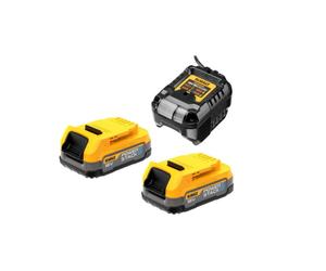 Pacco 2 Batteria Powerstack XR 18V DEWALT 1.7Ah Li-Ion + Caricabatterie - DCB1102E2-QW