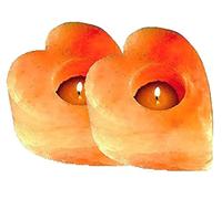 Pacco 2 Portacandele Sale Naturale Himalayano a Cuore