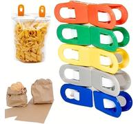 Pacco 40 Pinze Chiudi Pacco a Clip Alta Qualità, Sacchetti Buste Pacchetti Alimentari Conserva Cibi Freschi Chiusura No Umidità Farfalline Mollette Plastica Cucina Casalinghi (ARCOBALENO MIX)