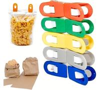 Pacco 48 Pinze Chiudi Pacco Alimenti, Alta Qualità Universali Multiuso Sacchetti Buste Pacchetti Conservare Cibi Chiusura NO Umidità Farfalline Mollette Plastica Multi Color Cucina Casalinghi