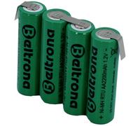 PACCO BATTERIA 4X STILO AA BELTRONA RTU4AAZ LINGUETTE A SALDARE Z NIMH 4.8 V