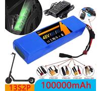 Pacco batteria agli ioni di litio 13S2P 48V 100000 mAh 100Ah adatto per accessori per batterie per scooter elettrici 250W 350W 500W 750W 1000W BMS