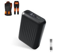 Pacco batteria riscaldata da 18400 mAh, batteria da 7,4 V per gilet riscaldati, giacche, pantaloni, power bank ricaricabile con LED, supporta dispositivi riscaldati USB da 5 V