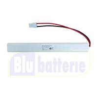 Pacco batterie lampada d'emergenza 12V 1,25Ah 10 stilo AA Uscita cavi + Faston