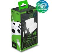 Pacco Blocchi Batterie Stealth SX-C8 X Bianco + Carica Con Cavo Intrecciato Xbox