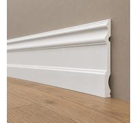 pacco da 100ML di Battiscopa RESISTO in polimeri extracompatti mod. MAGNIFICO Bianco mis. 200x15mm