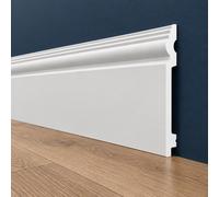 pacco da 100ML di Battiscopa RESISTO in polimeri extracompatti mod. SFORZESCO Bianco mis. 200x15mm