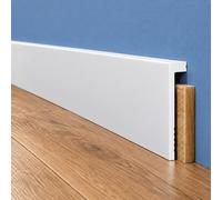 Pacco da 108 ML di Battiscopa BIANCO squadrato Coprimarmo - coprivecchio 115x23mm in POLIMERI