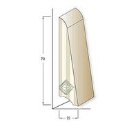 PACCO DA 24 MT di Zoccolino Battiscopa in legno/MDF Laccato BIANCO vari formati