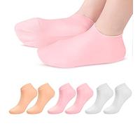 Pacco da 3 Calzini Idratanti Elastici, SEBS Calzini per la Cura Della Pelle dei Piedi da Donna e Uomo, Calzini in Gel Morbido per Piedi Secchi e Screpolati (Multicolore)