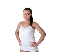 Pacco da 3 Canotta Donna Cotone 100%,Canottiera Donna Spalla Stretta Cotone,Canotte Intime Donna Bordo Liscio in Raso o Pizzo macramé, Top Donna Estivo Cotone, Corpetto Donna Intimo
