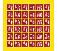 PACCO DA 6 KIT DA 6 ADESIVI QUADRATI - Scala antincendio - pittogramma