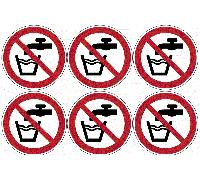 PACCO DA 6 KIT DA 6 ADESIVI ROTONDI - Acqua non potabile