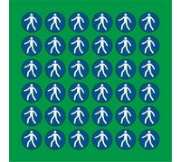 PACCO DA 6 KIT DA 6 ADESIVI ROTONDI - Passaggio obbligatorio fare - pittogramma