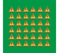 PACCO DA 6 KIT DA 6 ADESIVI TRIANGOLARI - 220 380 V - pittogramma