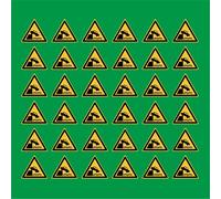 PACCO DA 6 KIT DA 6 ADESIVI TRIANGOLARI - Argini non protetti - pittogramma