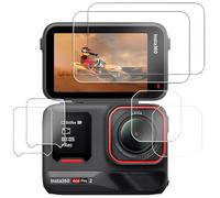Pacco da 6 Pellicola proteggi schermo per Insta360 Ace Pro 2 LCD+obiettivo fotocamera, vetro temperato 0,3 mm durezza 9H anti-graffio anti-bolle, HD Chiaro
