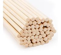 Pacco da 60 Bastoncini Legno di Bambù Naturale per Creazioni Fai da Te, DIY e Progetti d’Arte (30 x 0,6 cm)
