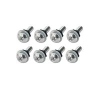 Pacco Da 8 Pezzi Di Bulloni Per Schermo In Cromo Include Rondelle E Bulloni