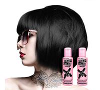 Pacco Da Due Tinte Semipermanenti Per Capelli Da 100ml Crazy Color (Nero)