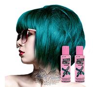 Pacco Da Due Tinte Semipermanenti Per Capelli Da 100ml Crazy Color (Pine Green)