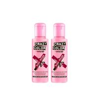 Pacco Da Due Tinte Semipermanenti Per Capelli Da 100ml Crazy Color (Ruby Rouge)