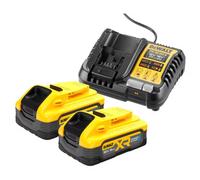 Pacco Di 2 Batterie POWERSTACK XR 18V 5 Ah Li-Ion + Caricatore DEWALT