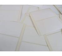 Pacco di 40, 75x45mm Rettangolare, Libro Bianco Etichette, Rimovibile Low Presa Adesivo Rettangoli, Facile da Rimuovere, Tinta Unita Adesivi