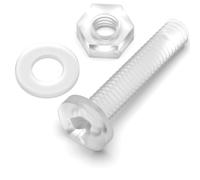 Pacco di 60 Acrilico Bulloni e Dadi, Rondelle, M4 x 20mm in Plastica Trasparente - Acrilico Viti