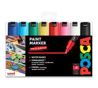 Pacco Di 8 Pennarelli Posca PC-8K Con Punta A Fendente Da 8mm