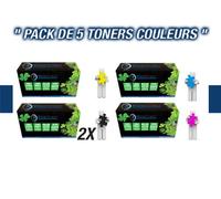 Pacco di cinque Toner Cartucce di inchiostro (CB540A) 2 Nero 2200 Pagine, (CB541A) Ciano/Azzuro, (CB543A) Magenta e (CB542A) Giallo 1400 Pagine generico per stampante HP Color Laserjet CP1518 Certificato ISO 9001 ISO 14001 + Offerte sottotazza - Visiodirect -