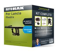 Pacco Gancio traino estr. Auto Hak per Lancia Phedra 02- & e-kit u. a 7 poli kit