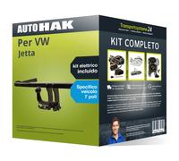 Pacco Gancio traino estr. Auto Hak per VW Jetta 05-10 & e-kit spec. a 7 poli Top