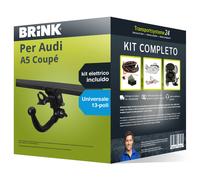 Pacco Gancio traino estr. Brink per Audi A5 Coupé 07- e un e-kit uni a 13 poli