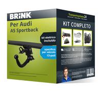 Pacco Gancio traino estr. Brink per Audi A5 Sportback 07- e un e-kit sp. a 13 p.