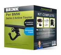 Pacco Gancio traino estr. Brink per BMW 2 AT 21- & e-kit uni a 13 poli NUOVO