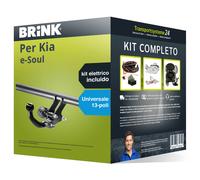 Pacco Gancio traino estr. Brink per Kia e-Soul 19- e un e-kit uni a 13 poli kit