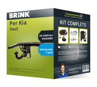 Pacco Gancio traino estr. Brink per Kia Soul 14-18 e un e-kit uni a 7 poli NUOVO