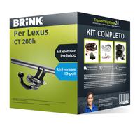 Pacco Gancio traino estr. Brink per Lexus CT 200h 10- & e-kit uni a 13 poli kit