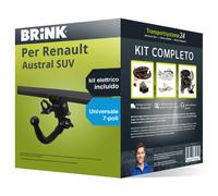Pacco Gancio traino estr. Brink per Renault Austral SUV 22- & e-kit uni a 7 poli