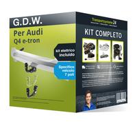 Pacco Gancio traino estr. G.D.W. per Audi Q4 e-tron 21- & e-kit spec. a 7 poli