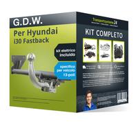 Pacco Gancio traino estr. G.D.W. per Hyundai i30 FB 24- & e-kit spec. a 13 poli