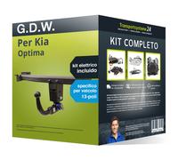 Pacco Gancio traino estr. G.D.W. per Kia Optima 10- e un e-kit sp. a 13 poli kit