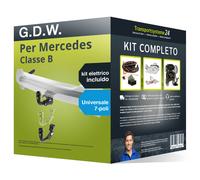Pacco Gancio traino estr. G.D.W. per Mercedes 11- & e-kit uni a 7 poli