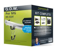 Pacco Gancio traino estr. G.D.W. per MG HS SUV 20- e un e-kit sp. a 13 poli kit