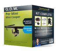 Pacco Gancio traino estr. G.D.W. per Mini Cooper 01- e un e-kit u. a 13 poli kit