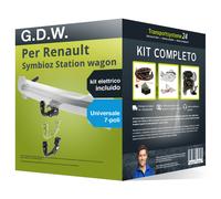 Pacco Gancio traino estr. G.D.W. per Renault Symbioz SW 24- & e-kit uni a 7 poli