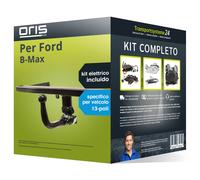 Pacco Gancio traino estr. Oris per Ford B-Max 12- & e-kit spec. a 13 poli kit